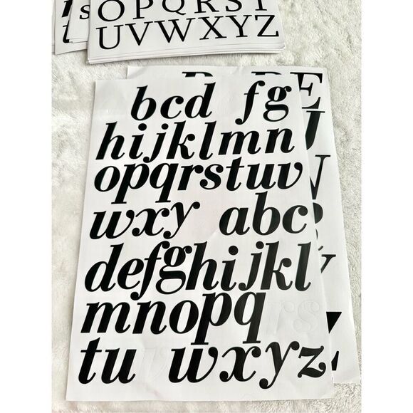 Black letter decal sets - diff fonts and sizes - Picture 9 of 10